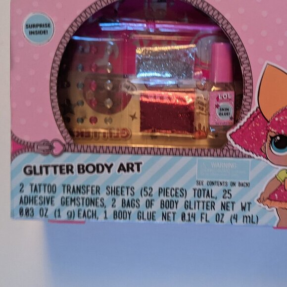 NWT LOL Surprise! Glitter Body Art Pink L.O.L. Dolls Crafts Tattoos Dress Up NEW - Picture 3 of 9
